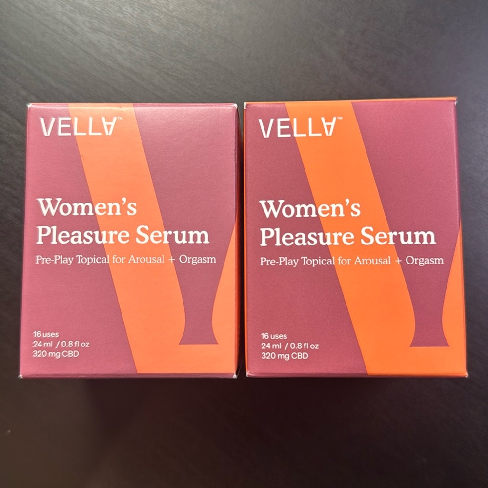 Two Jars Vella Women’s Pleasure Serum - Unopened 0.8 fl oz each